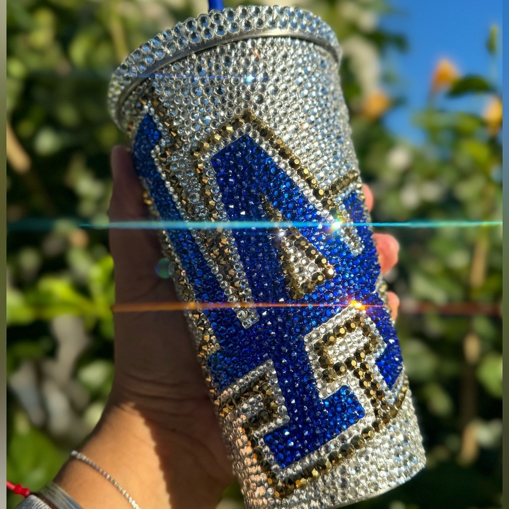 SOLD-Custom blinged Dodgers cup